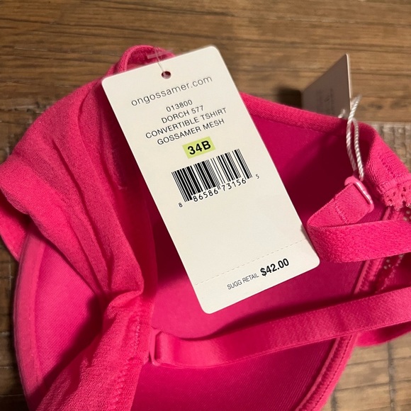 On Gossamer Bra pink convertible t-shirt bra 34B - Picture 3 of 3